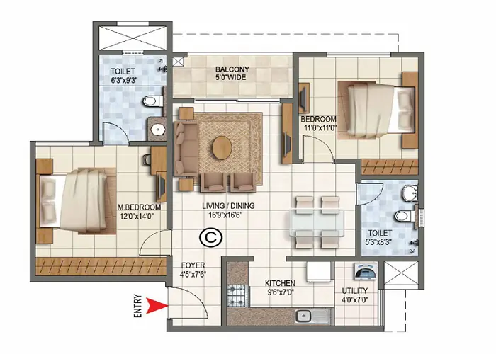 Nambiar Millennia Floor Plan
