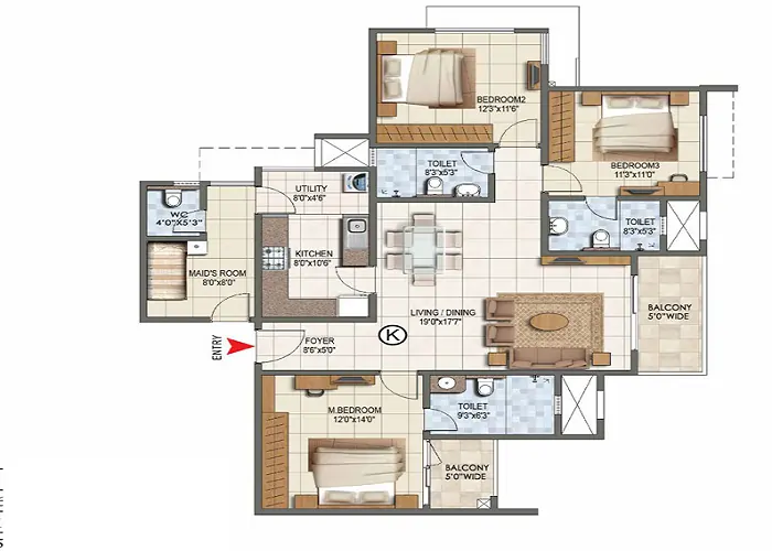Nambiar District 25 Phase 2 Floor Plan