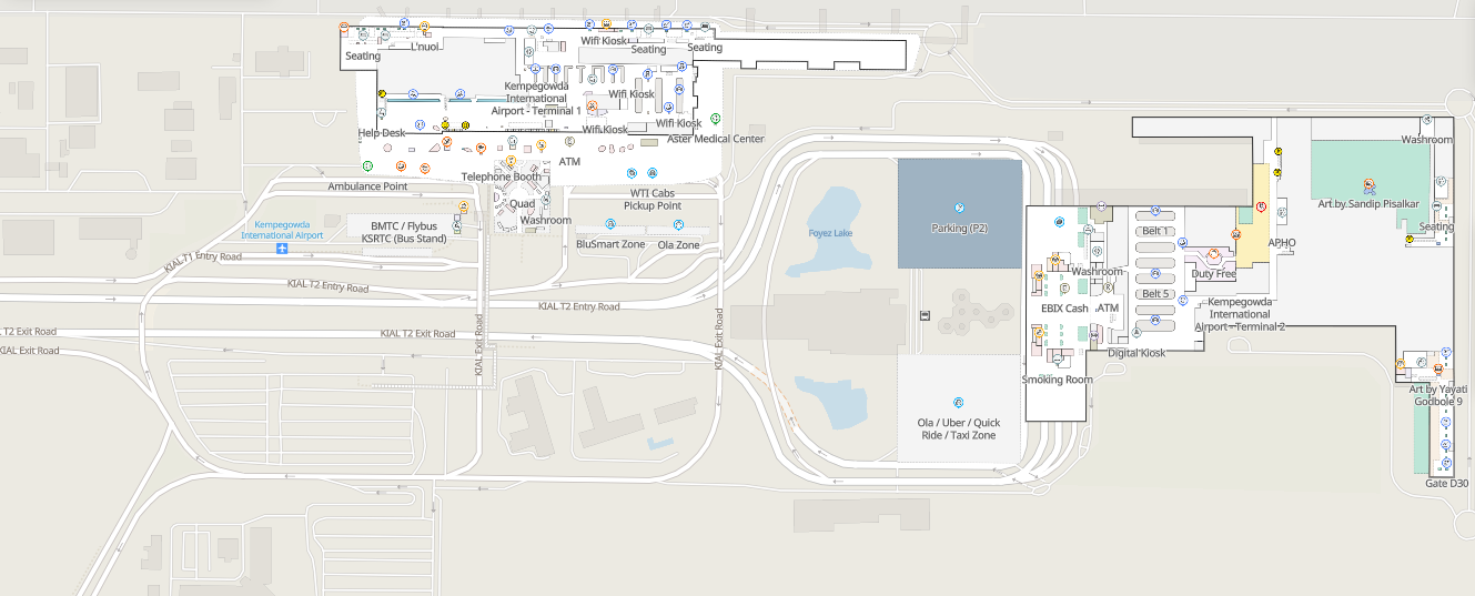Bangalore Airport Terminal 1 Map