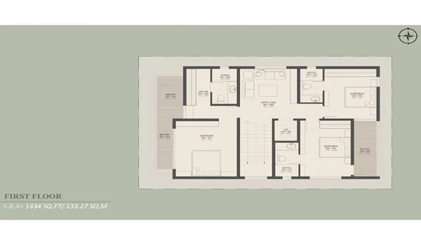 Nambiar Bannerghatta Villas First Floor Plan