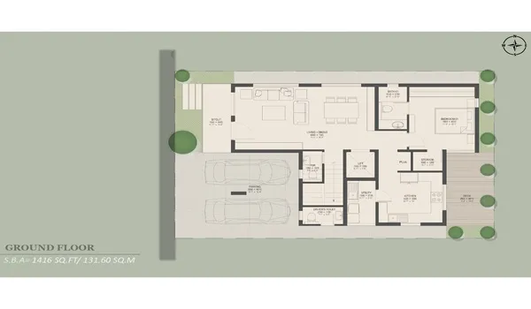 Nambiar Bannerghatta Villas Ground Floor Plan