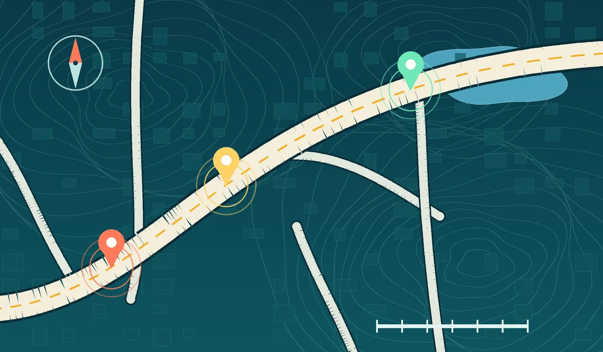 Illustrated route map of Sarjapur Road in Bangalore showing IT hubs and the main road corridor